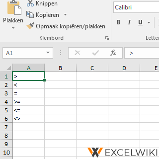 Operators: In excel zijn er 4 verschillende soorten. Rekenkundig, vergelijking, tekst samenvoeging en referenties.