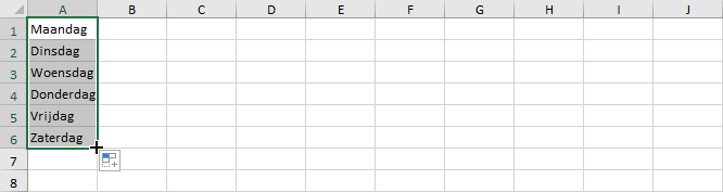 Automatisch aanvullen in Excel