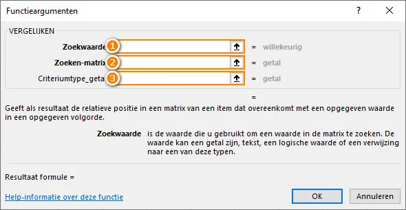 10 meest gebruikte Excel functies - VERGELIJKEN functie