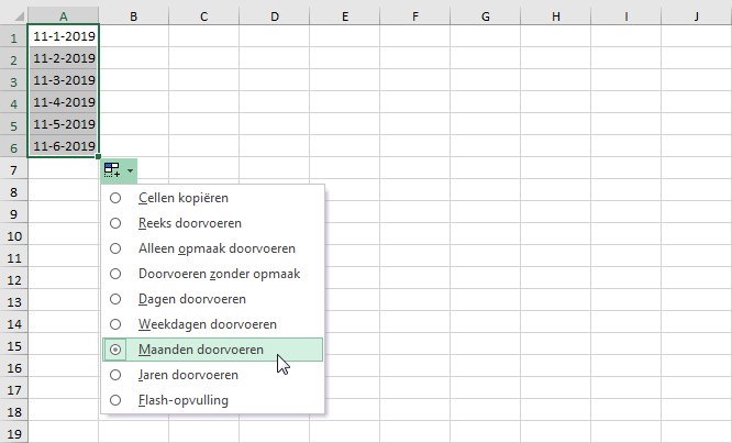 8 voorbeelden van automatisch aanvullen in Excel