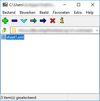 sheet1.xml openen in kladblok