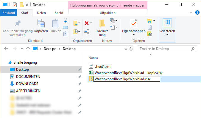 ZIP terug hertsllen naar xlsx bestand