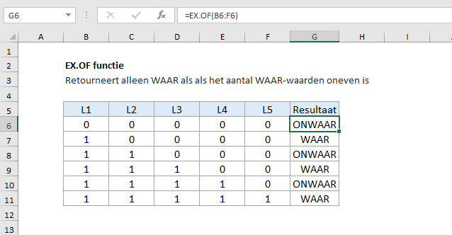 Excel EX.OF functie